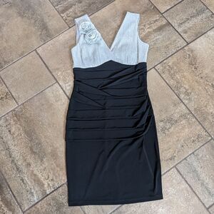 Black and Silver Sparkle Sleeveless Party Dress size S.